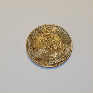 Vintage 1916 Australian Penny King George V Good Copper Coin