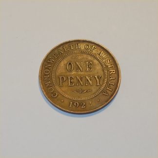 Vintage 1922 Australian King George V Penny Good Copper Coin GSC016