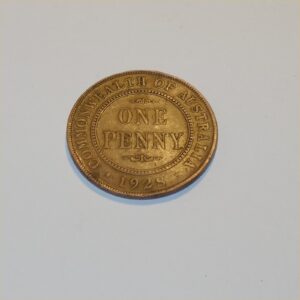 A Vintage 1928 Australian King George V Penny Good Copper Coin