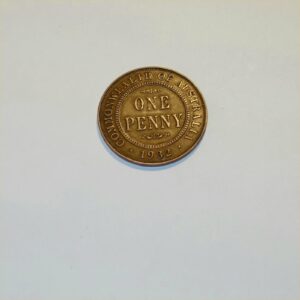 Vintage 1932 Australian King George V Penny Good Copper Coin