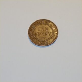 Vintage 1933 Australian King George V Penny Good Copper Coin