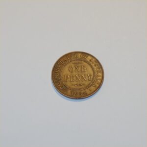 Vintage 1936 Australian King George V Penny Good Copper Coin GSC033