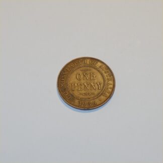 Vintage 1936 Australian King George V Penny Good Copper Coin GSC033