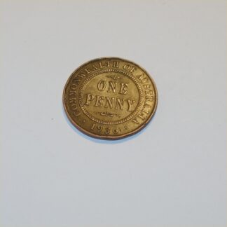 Vintage 1936 Australian King George V Penny Good Copper Coin GSC034