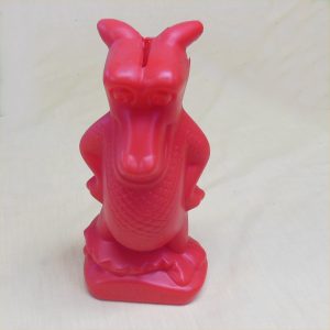 St. George Building Society Dragon 1980's Issue Red Plastic Coin Money Box