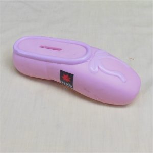 National Bank Australian Ballet Pink Slipper Plastic Coin Money Box