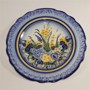 Collectors Plate Floral Yellows and Blues Not Signed c1990