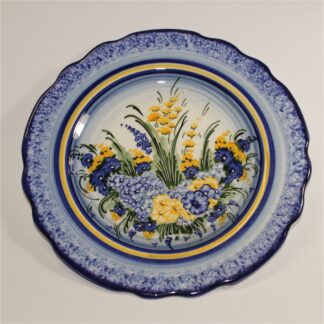 Collectors Plate Floral Yellows and Blues Not Signed c1990